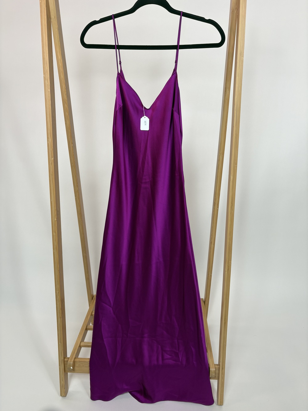 PF-1475 Dannijo Fuchsia Silk Bias-Cut Midi Slip Dress
